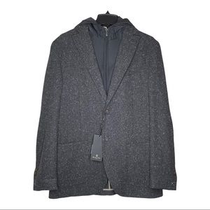 NWT. Massimo Dutti Gray Wool Blend Jacket. Size 38, 46.